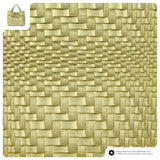 Italian Genuine Basketweave-Embossed Metallic Suede Top-Handle Bag | Imperia - TAKEASY - Flyclothing LLC