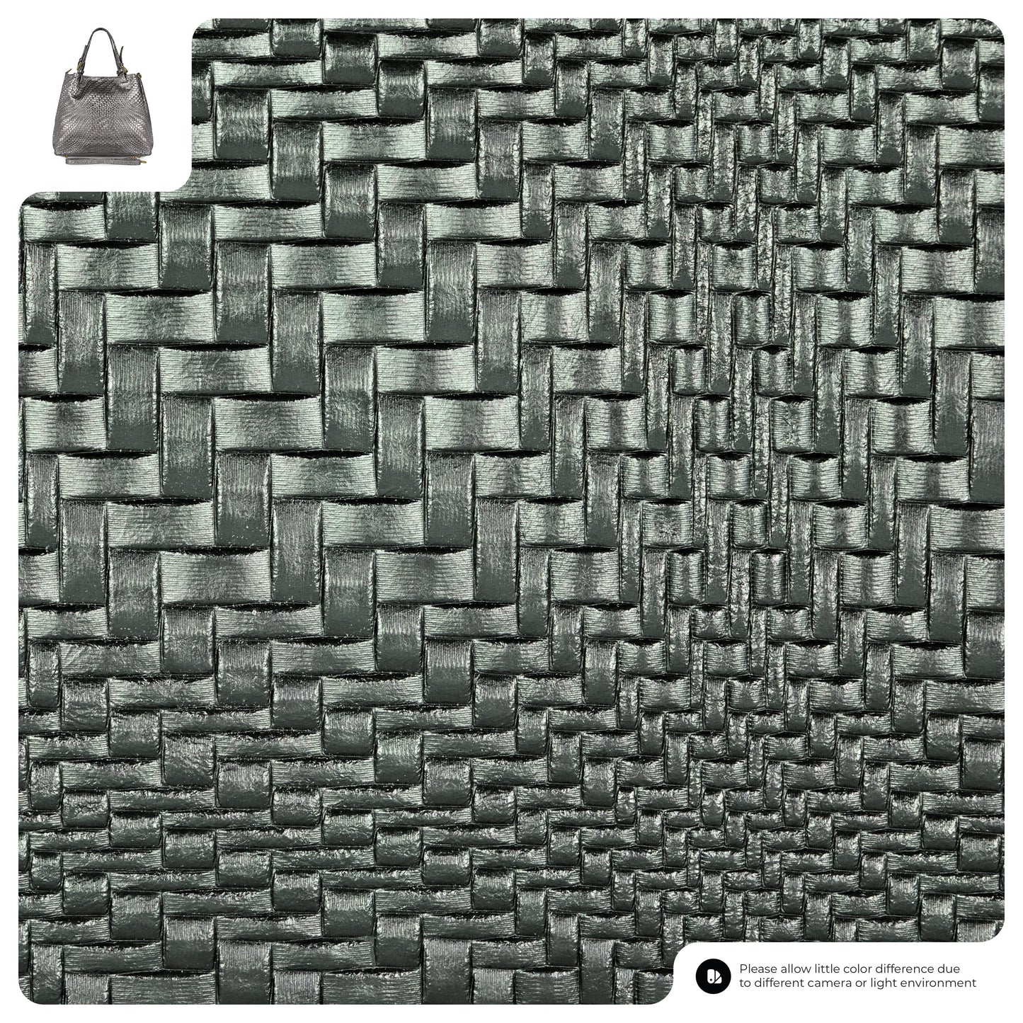 Italian Genuine Grid Metallic Suede Top-Handle Bag 112615 - TAKEASY - Flyclothing LLC