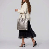 Italian Genuine Metallic Suede Tote Bag 201718 - TAKEASY - Flyclothing LLC