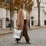 Italian Genuine Metallic Suede Tote Bag 201718 - TAKEASY - Flyclothing LLC