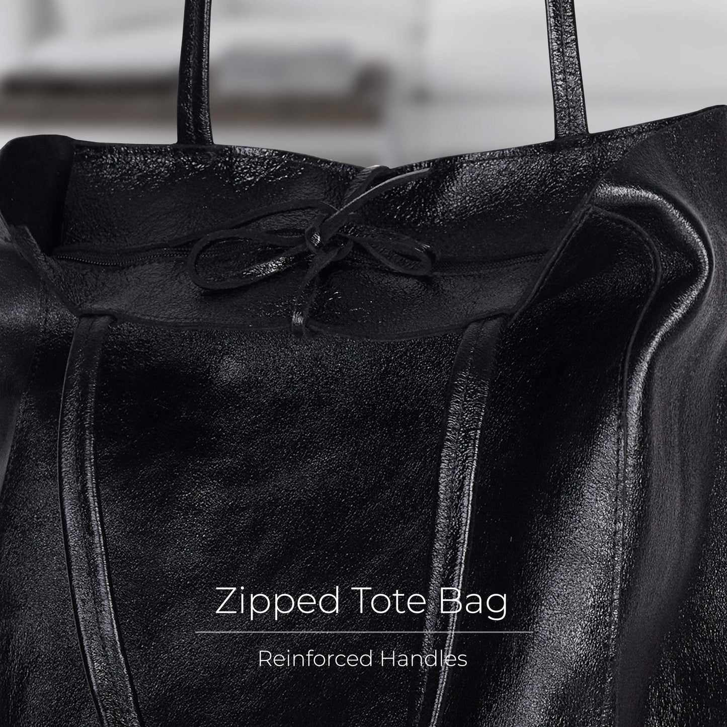 Italian Genuine Metallic Suede Tote Bag 201718 - TAKEASY - Flyclothing LLC