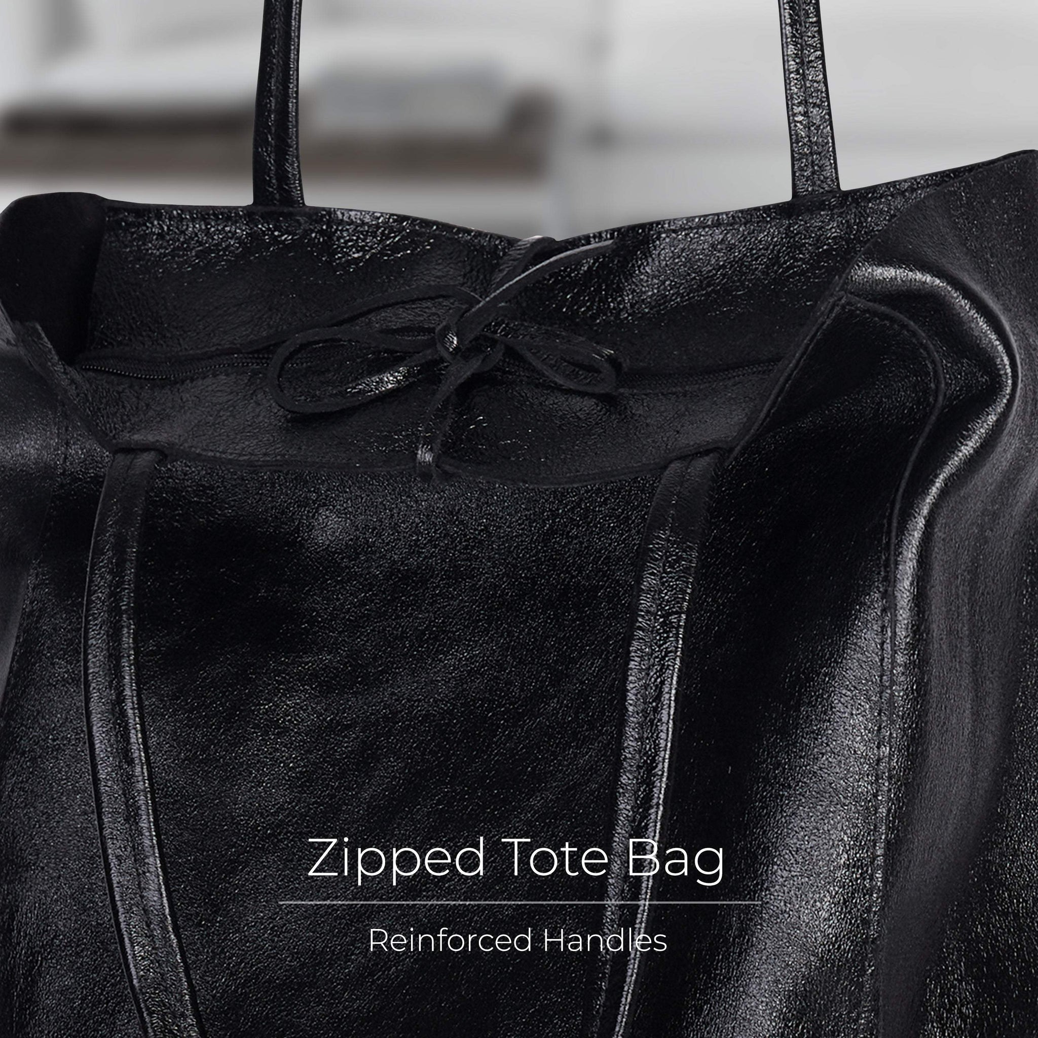 Italian Genuine Metallic Suede Tote Bag 201718 - TAKEASY - Flyclothing LLC
