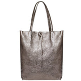 Italian Genuine Metallic Suede Tote Bag 201718 - TAKEASY - Flyclothing LLC