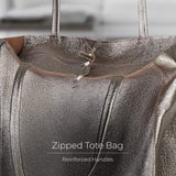 Italian Genuine Metallic Suede Tote Bag 201718 - TAKEASY - Flyclothing LLC