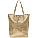 Italian Genuine Metallic Suede Tote Bag 201718 - TAKEASY - Flyclothing LLC