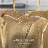 Italian Genuine Metallic Suede Tote Bag 201718 - TAKEASY - Flyclothing LLC