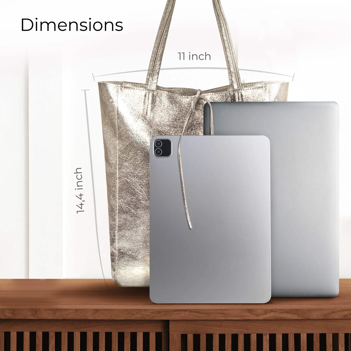 Italian Genuine Metallic Suede Tote Bag 201718 - TAKEASY - Flyclothing LLC