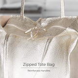 Italian Genuine Metallic Suede Tote Bag 201718 - TAKEASY - Flyclothing LLC