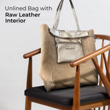 Italian Genuine Metallic Suede Tote Bag 201718 - TAKEASY - Flyclothing LLC
