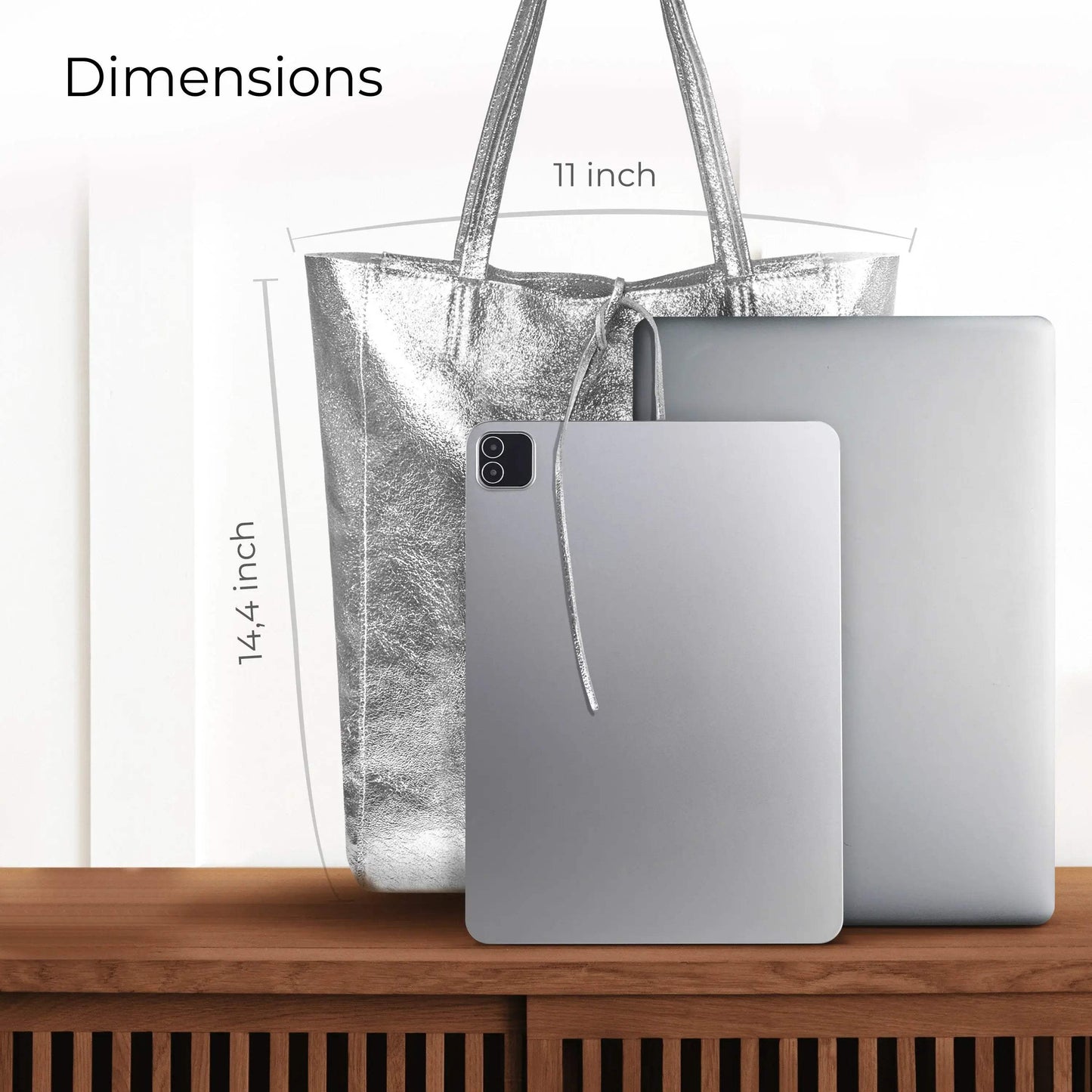 Italian Genuine Metallic Suede Tote Bag 201718 - TAKEASY - Flyclothing LLC