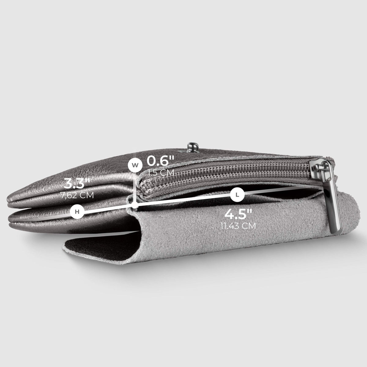 Italian Genuine Metallic Suede Wallet | Assisi - TAKEASY - Flyclothing LLC