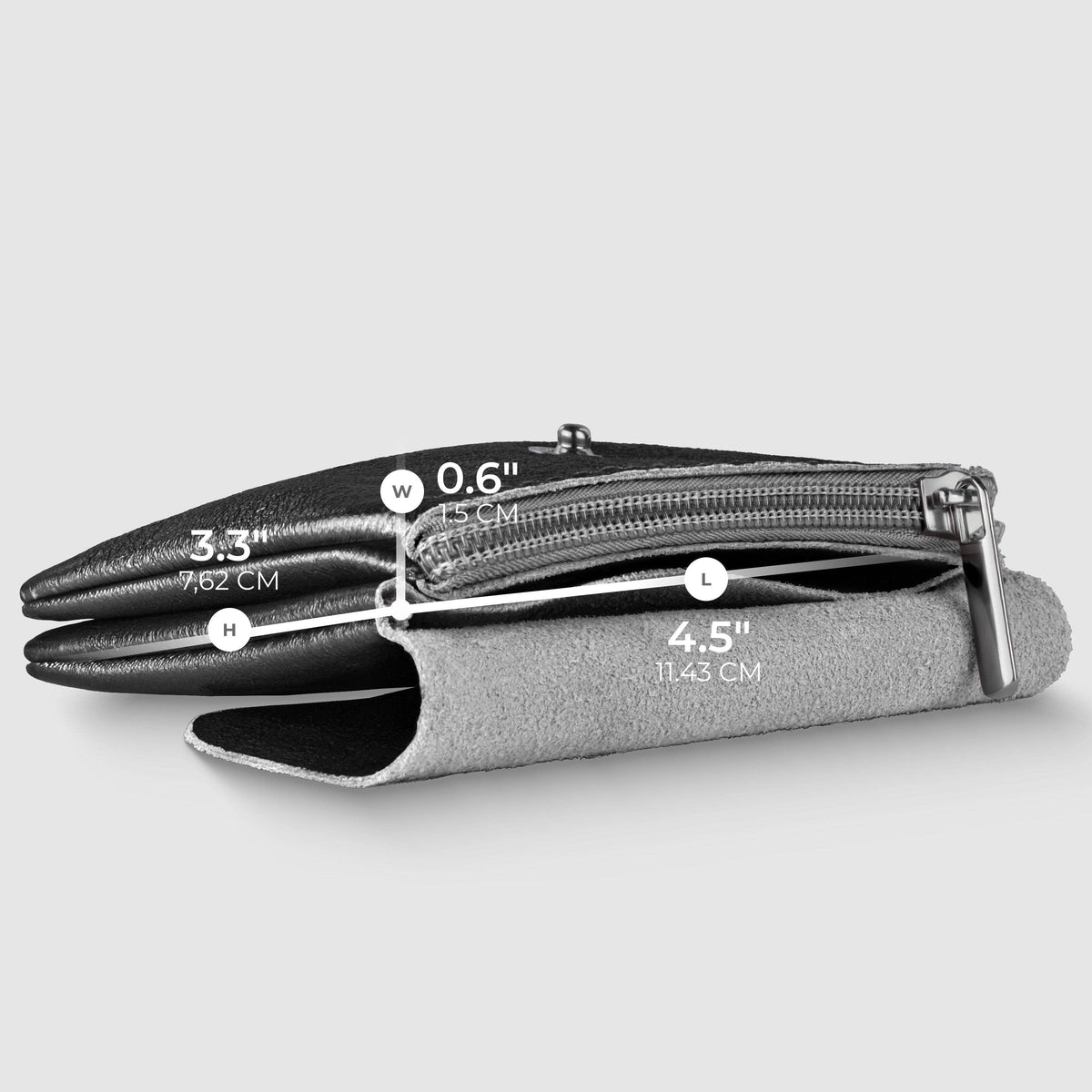 Italian Genuine Metallic Suede Wallet | Assisi - TAKEASY - Flyclothing LLC