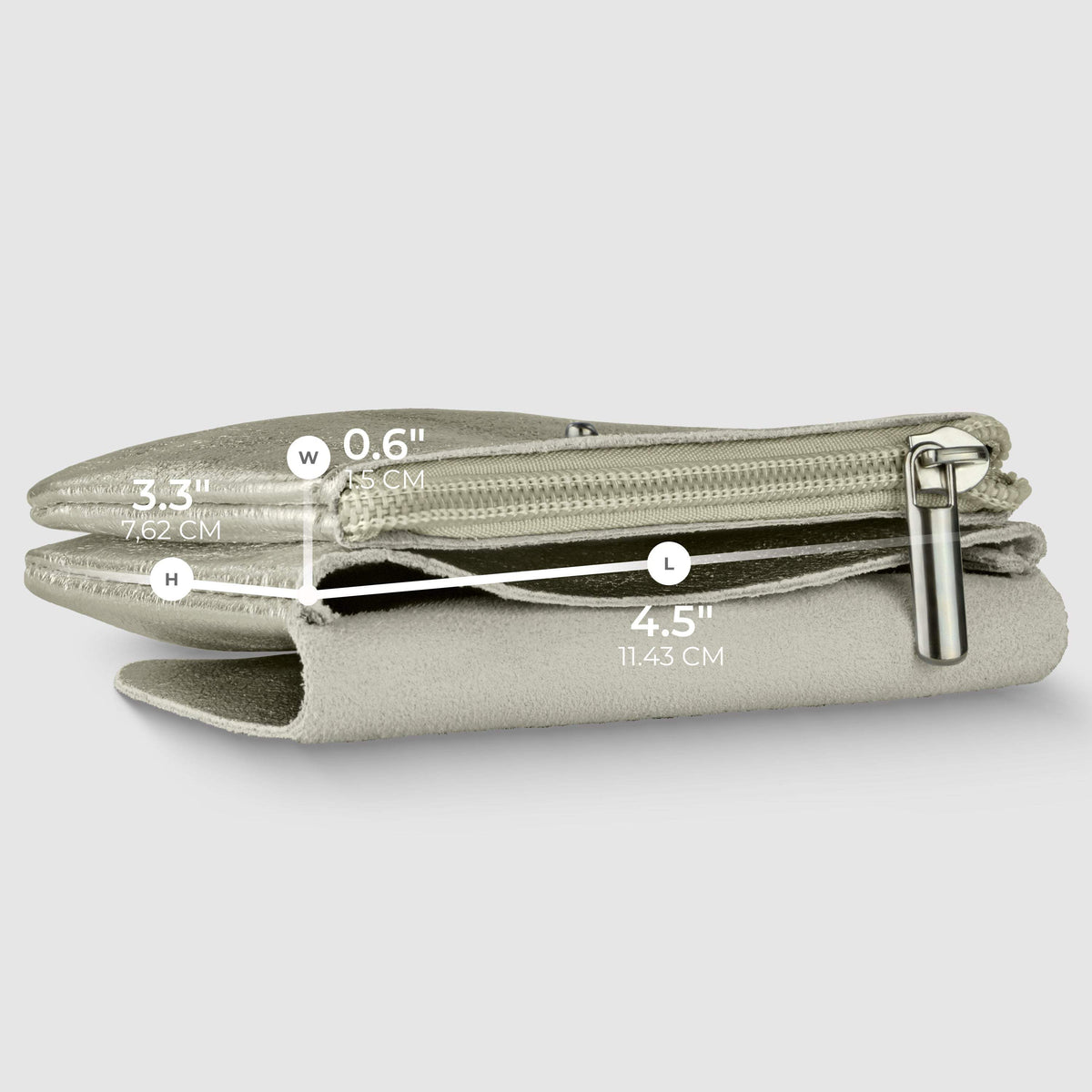 Italian Genuine Metallic Suede Wallet | Assisi - TAKEASY - Flyclothing LLC