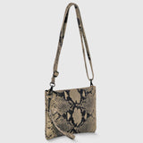 Python-Print Suede Crossbody Bag - TAKEASY - Flyclothing LLC