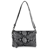 Italian Genuine Python-Print Suede Crossbody Bag 111301 - TAKEASY - Flyclothing LLC