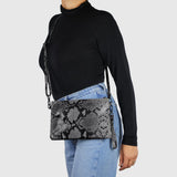 Python-Print Suede Crossbody Bag - TAKEASY - Flyclothing LLC