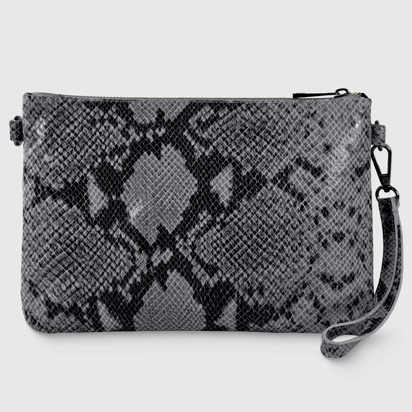 Italian Genuine Python-Print Suede Crossbody Bag 111301 - TAKEASY - Flyclothing LLC