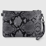 Italian Genuine Python-Print Suede Crossbody Bag 111301 - TAKEASY - Flyclothing LLC