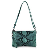 Italian Genuine Python-Print Suede Crossbody Bag 111301 - TAKEASY - Flyclothing LLC