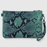 Italian Genuine Python-Print Suede Crossbody Bag 111301 - TAKEASY - Flyclothing LLC