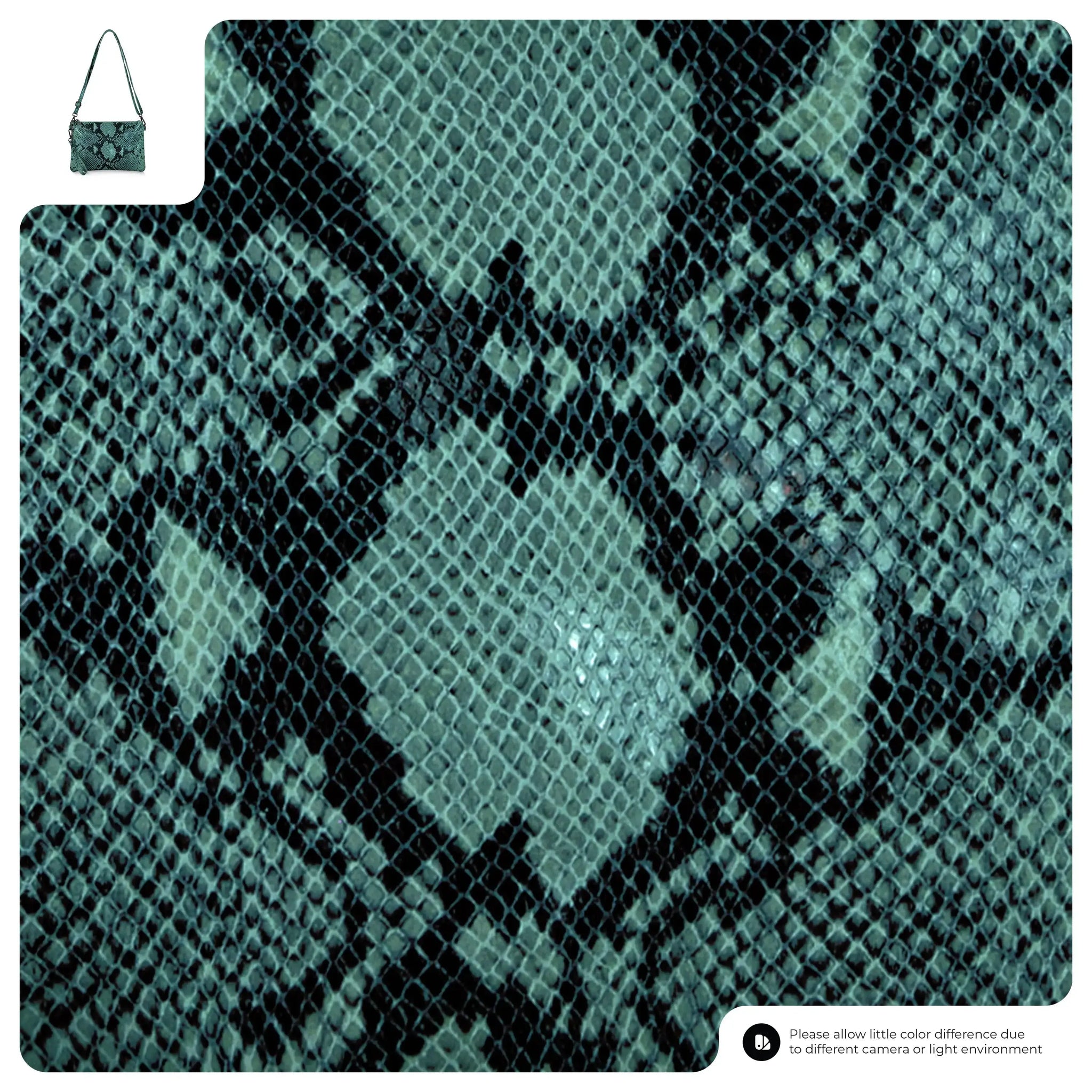 Italian Genuine Python-Print Suede Crossbody Bag 111301 - TAKEASY - Flyclothing LLC