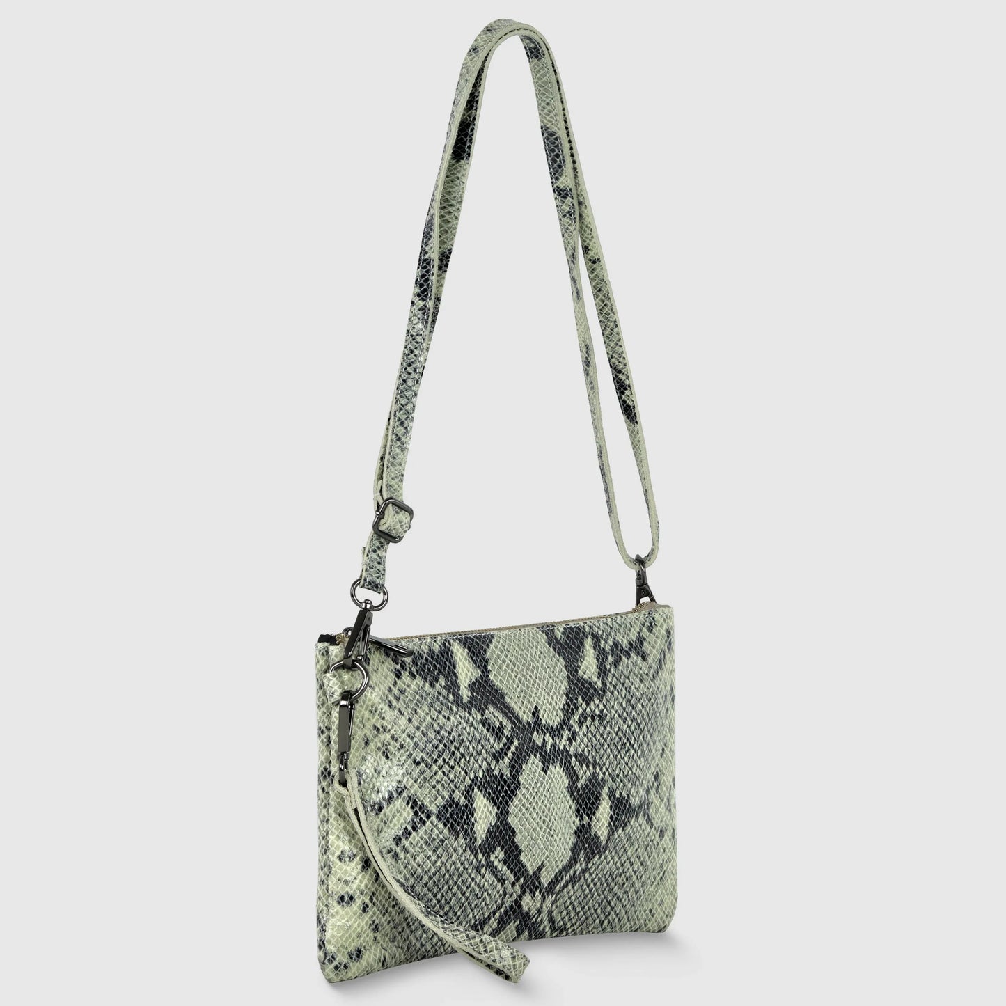 Python-Print Suede Crossbody Bag - TAKEASY - Flyclothing LLC
