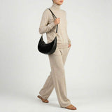 Italian Genuine Suede & Calf Leather Shoulder Bag 222024