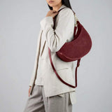 Italian Genuine Suede & Calf Leather Shoulder Bag 222024