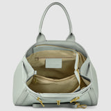 Italian Genuine Suede & Calf Leather Top-Handle Bag 333155
