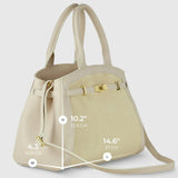 Italian Genuine Suede & Calf Leather Top-Handle Bag 333155 - TAKEASY - Flyclothing LLC