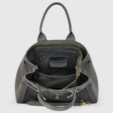 Italian Genuine Suede & Calf Leather Top-Handle Bag 333155 - TAKEASY - Flyclothing LLC