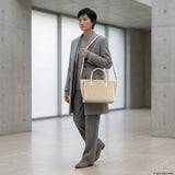 Italian Genuine Suede & Full-Grain Leather Top-Handle Bag | Alba - TAKEASY - Flyclothing LLC