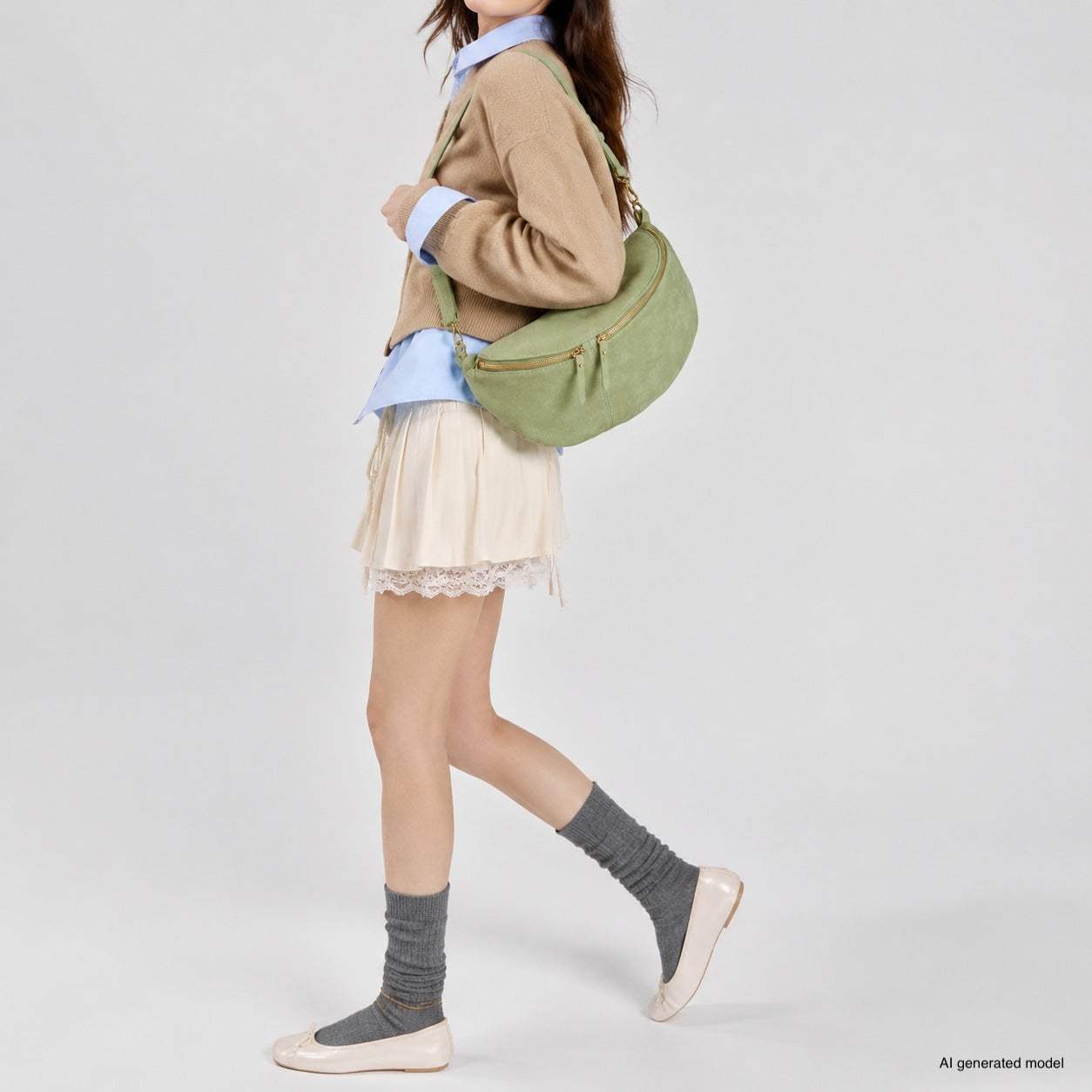 Italian Genuine Suede Crossbody Bag 211955 - TAKEASY - Flyclothing LLC