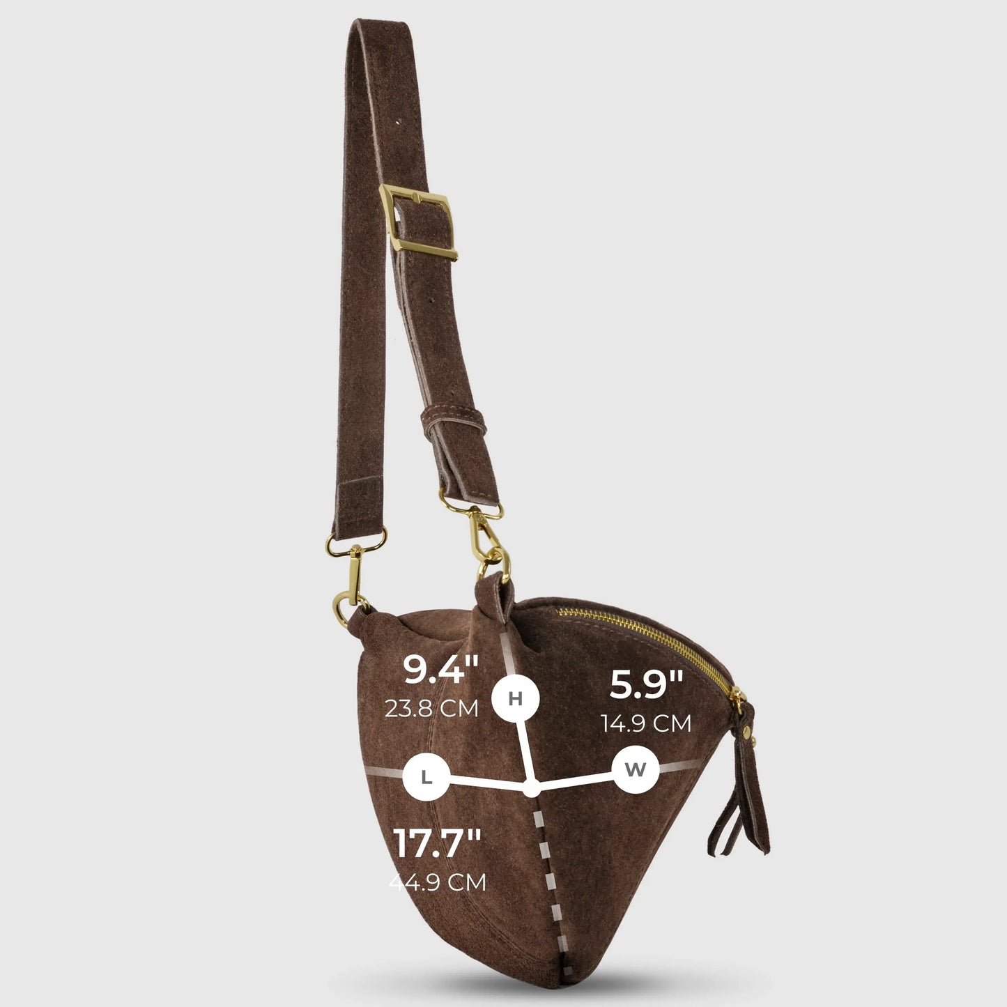 Italian Genuine Suede Crossbody Bag 211955 - TAKEASY - Flyclothing LLC