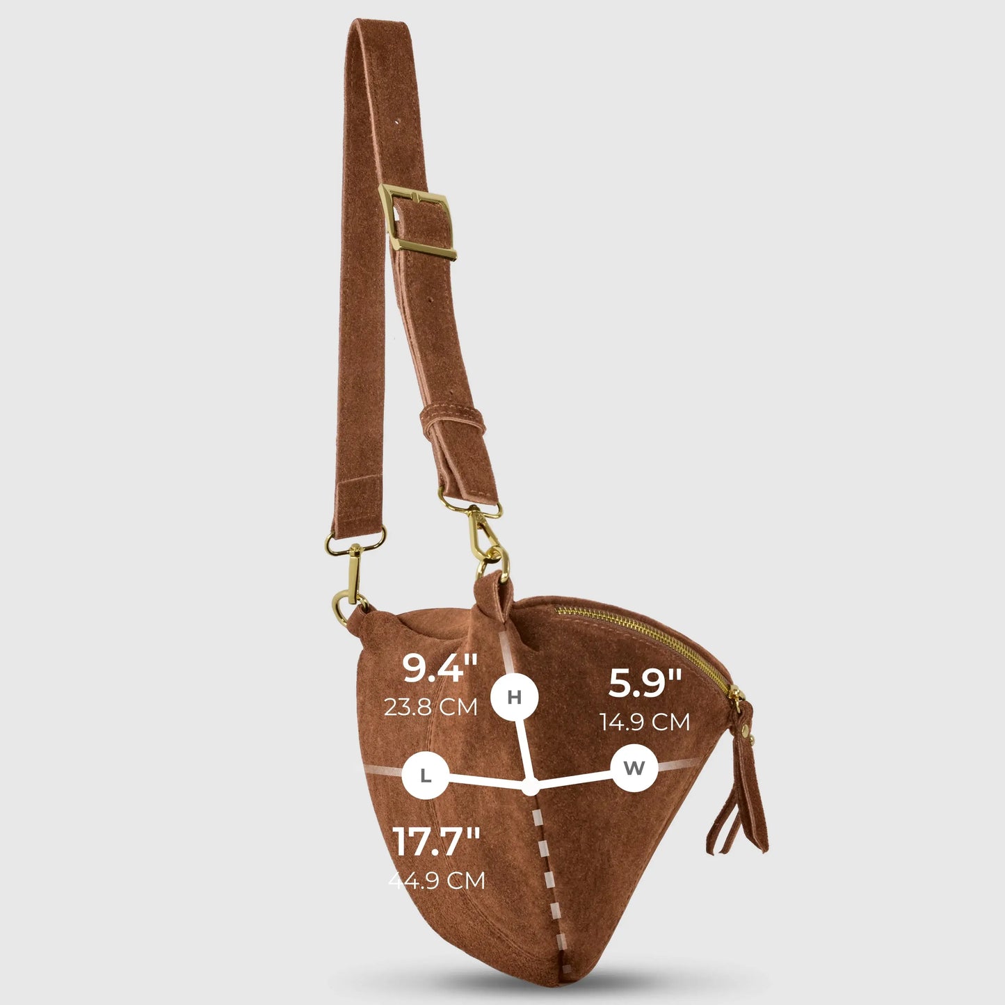 Italian Genuine Suede Crossbody Bag 211955 - TAKEASY - Flyclothing LLC