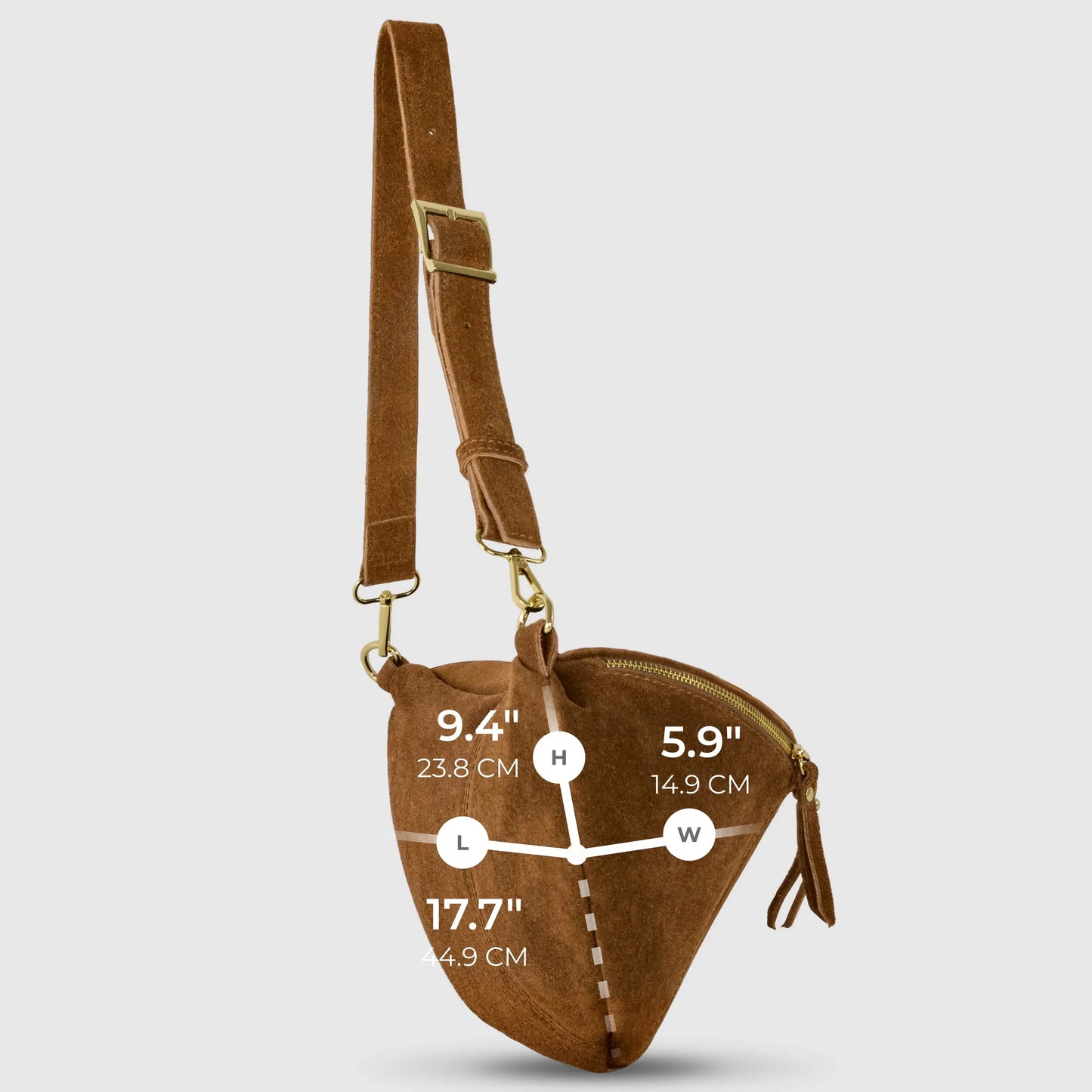 Italian Genuine Suede Crossbody Bag 211955 - TAKEASY - Flyclothing LLC