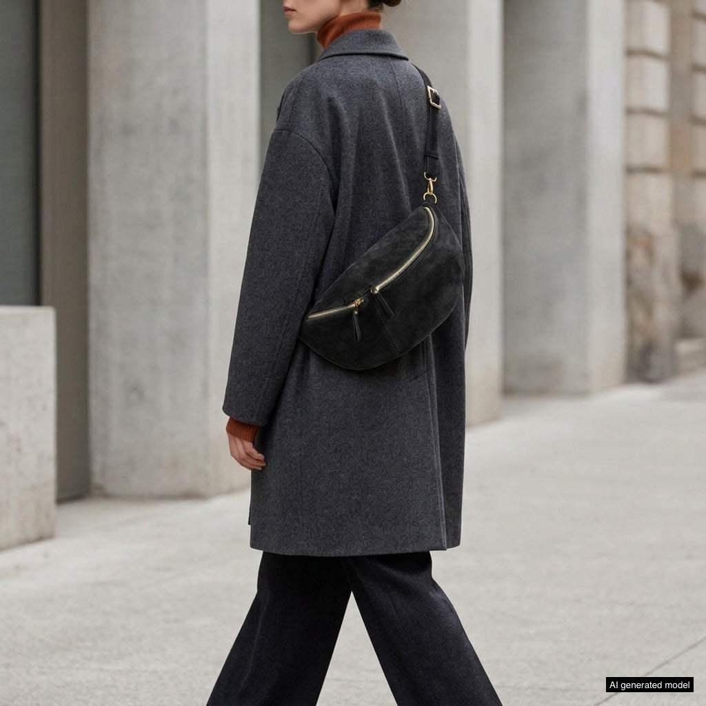 Italian Genuine Suede Crossbody Bag 211955 - TAKEASY - Flyclothing LLC