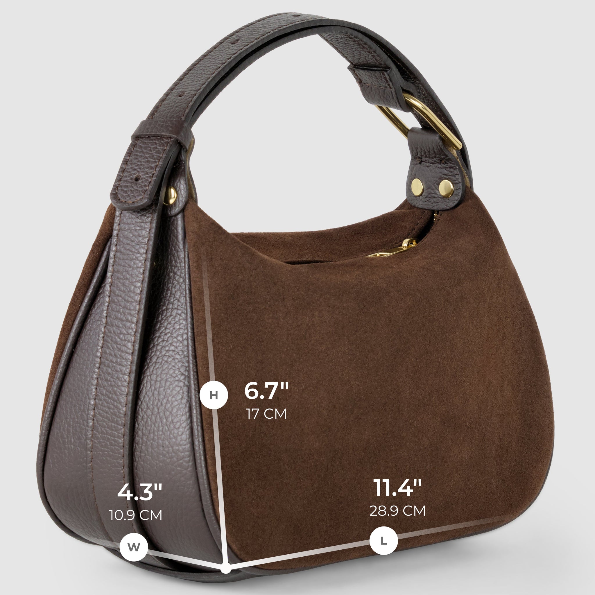 Italian Genuine Suede Crossbody Bag 242265 - TAKEASY - Flyclothing LLC