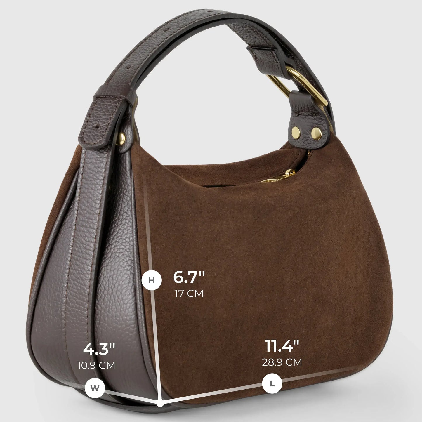 Italian Genuine Suede Crossbody Bag 242265 - TAKEASY - Flyclothing LLC