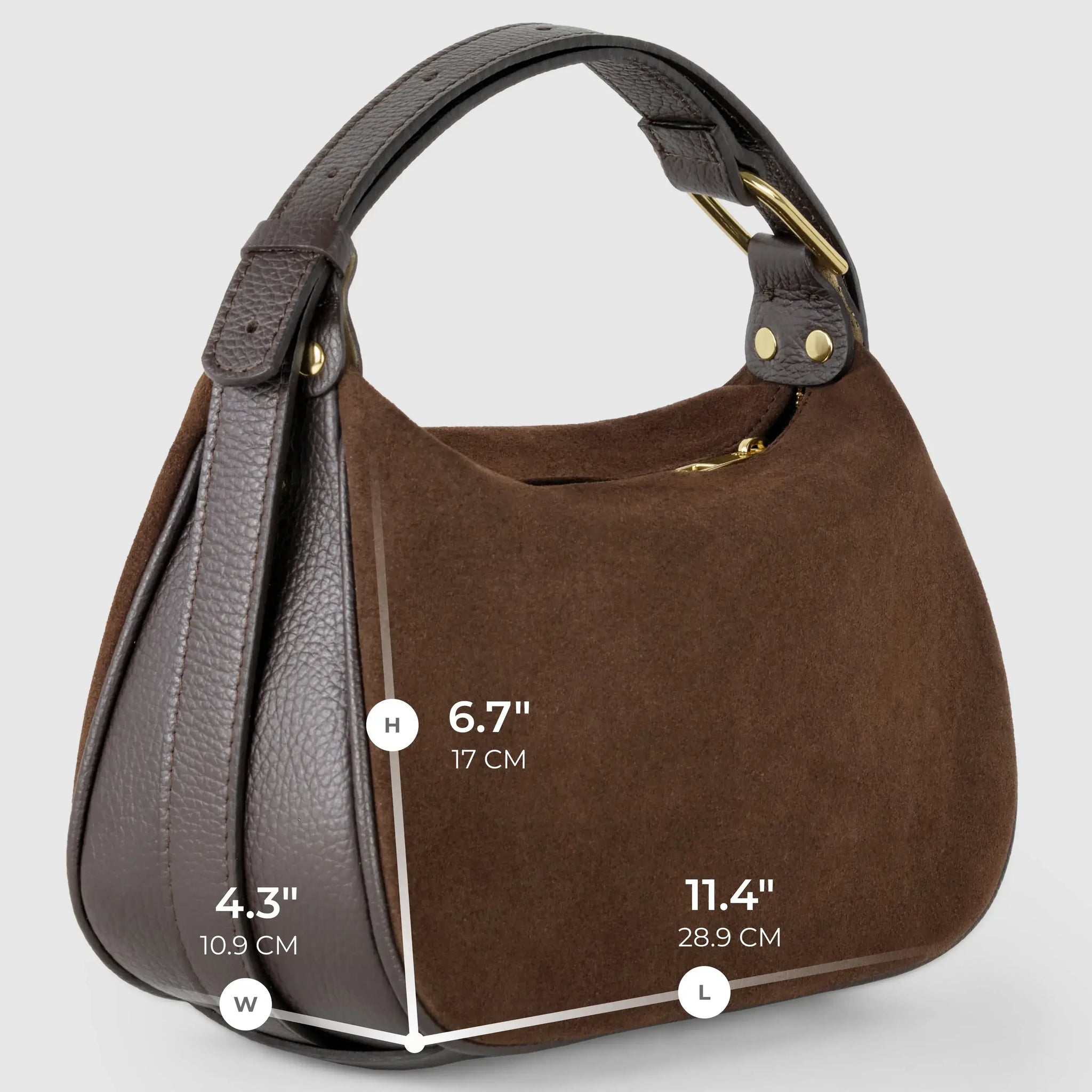 Italian Genuine Suede Crossbody Bag 242265 - TAKEASY - Flyclothing LLC