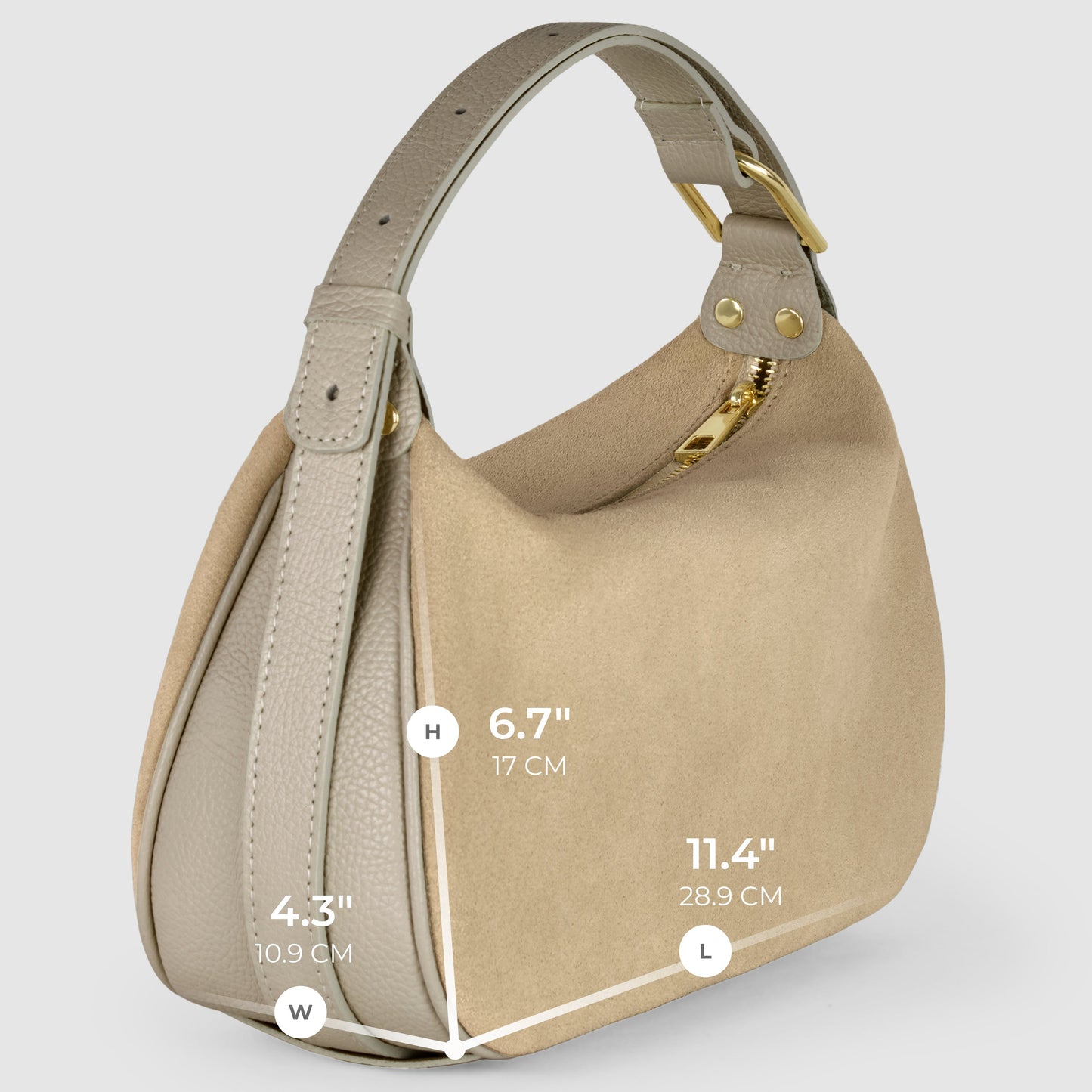 Italian Genuine Suede Crossbody Bag 242265 - TAKEASY - Flyclothing LLC