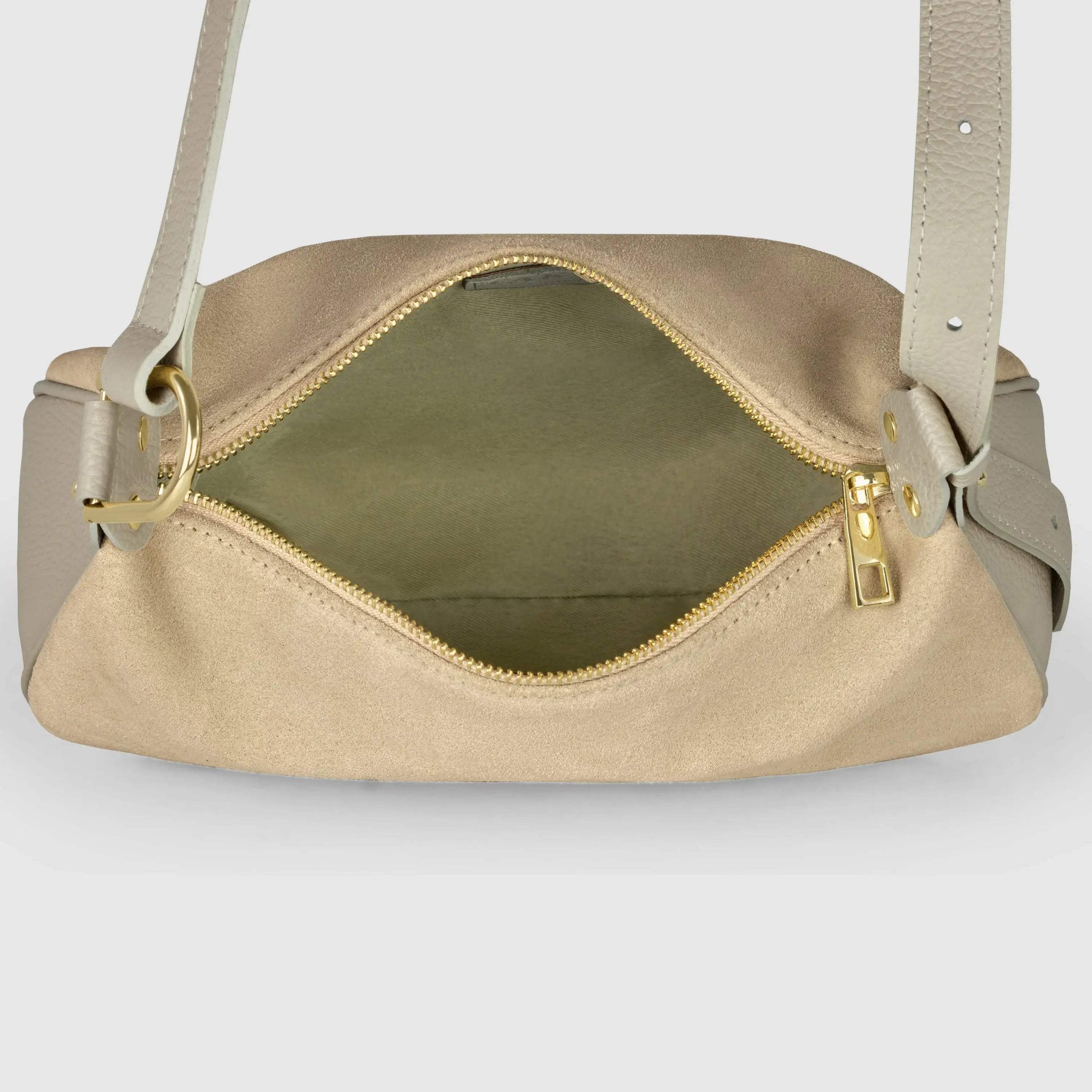 Italian Genuine Suede Crossbody Bag 242265 - TAKEASY - Flyclothing LLC