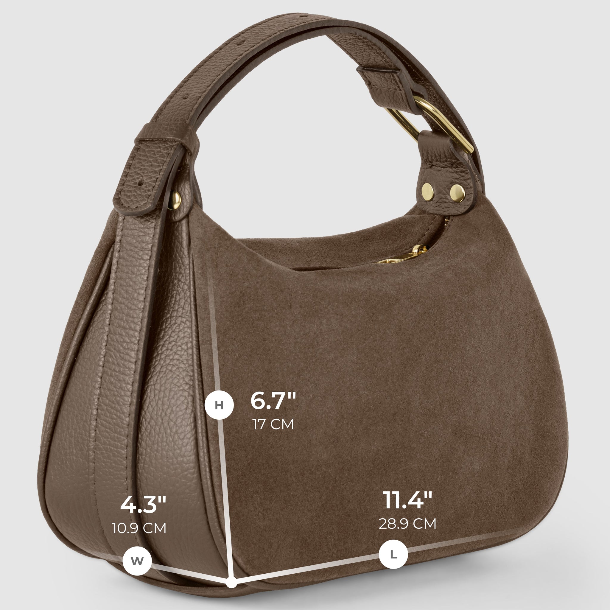 Italian Genuine Suede Crossbody Bag 242265 - TAKEASY - Flyclothing LLC