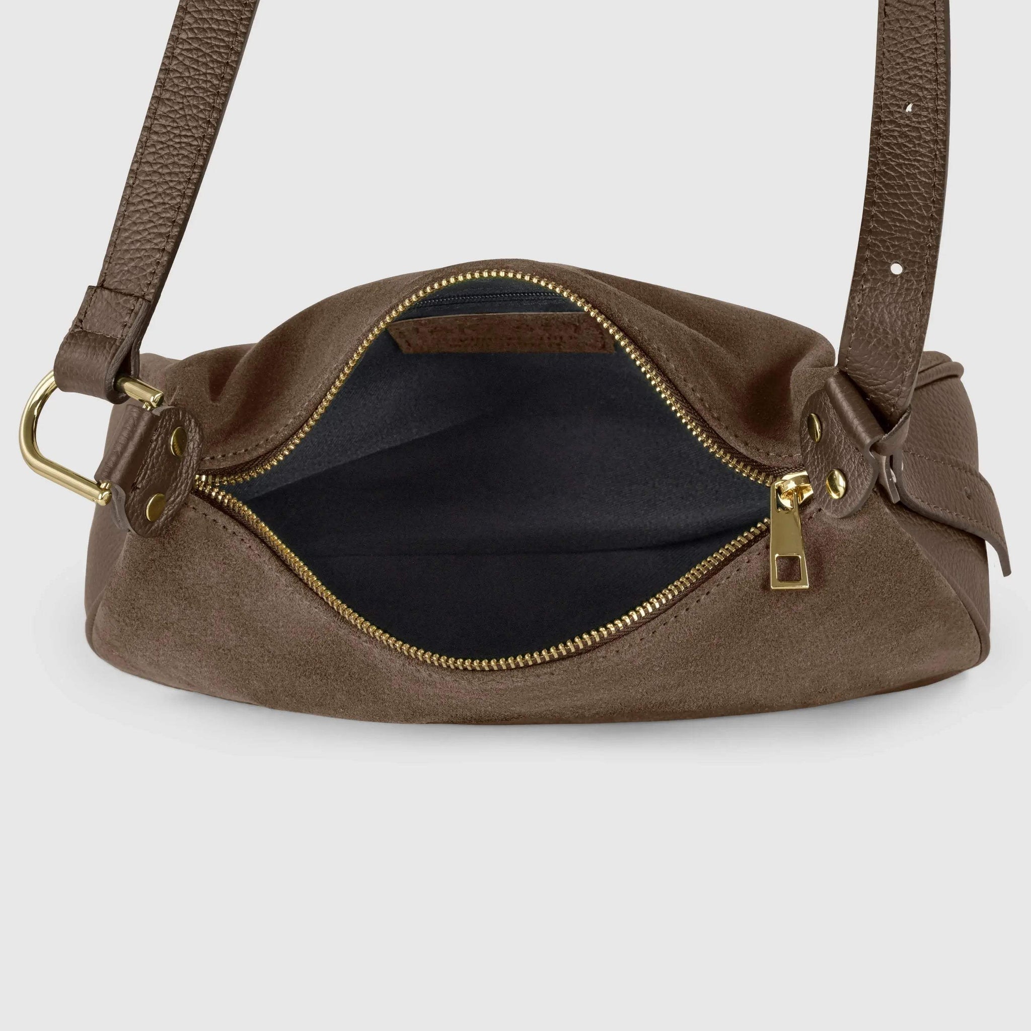 Italian Genuine Suede Crossbody Bag 242265 - TAKEASY - Flyclothing LLC