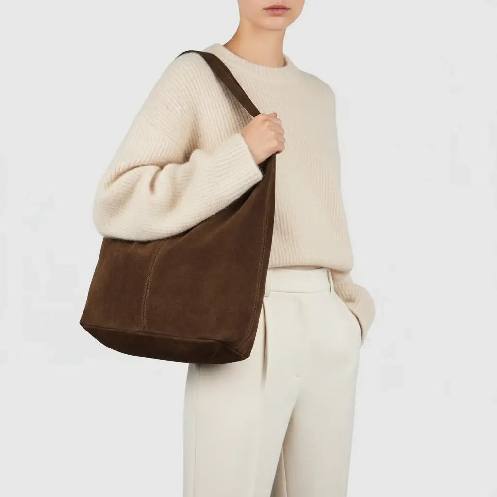 Italian Genuine Suede Hobo Bag 011943 - TAKEASY - Flyclothing LLC