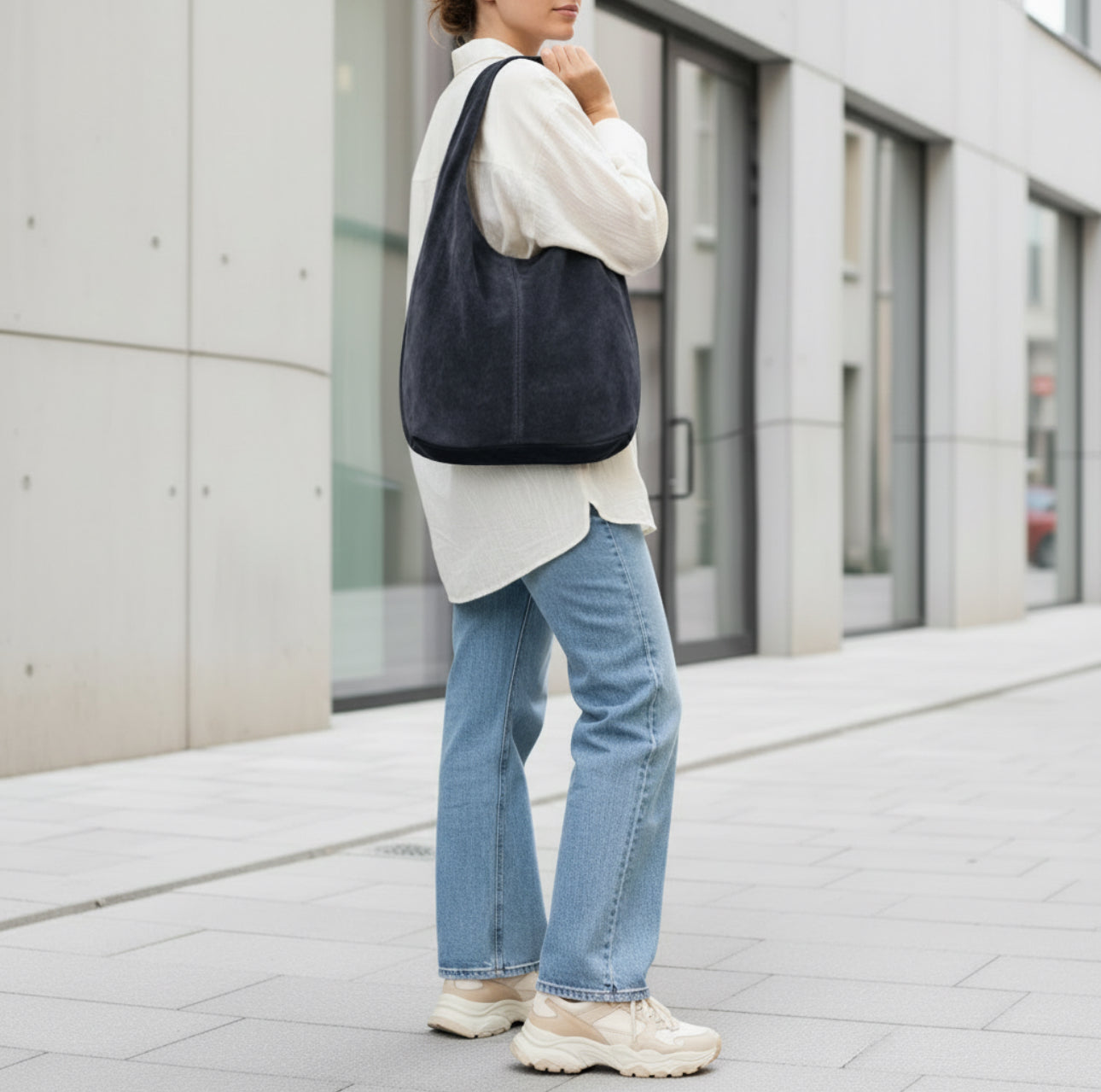 Italian Genuine Suede Hobo Bag 011943 - TAKEASY - Flyclothing LLC
