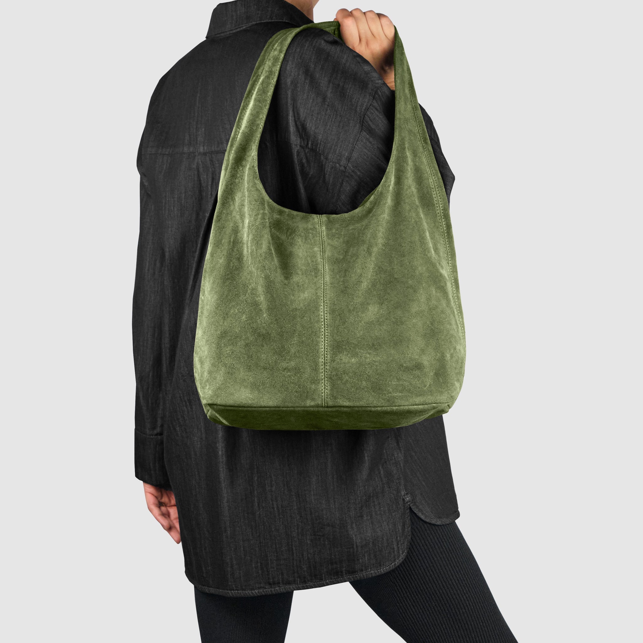 Italian Genuine Suede Hobo Bag 011943 - TAKEASY - Flyclothing LLC