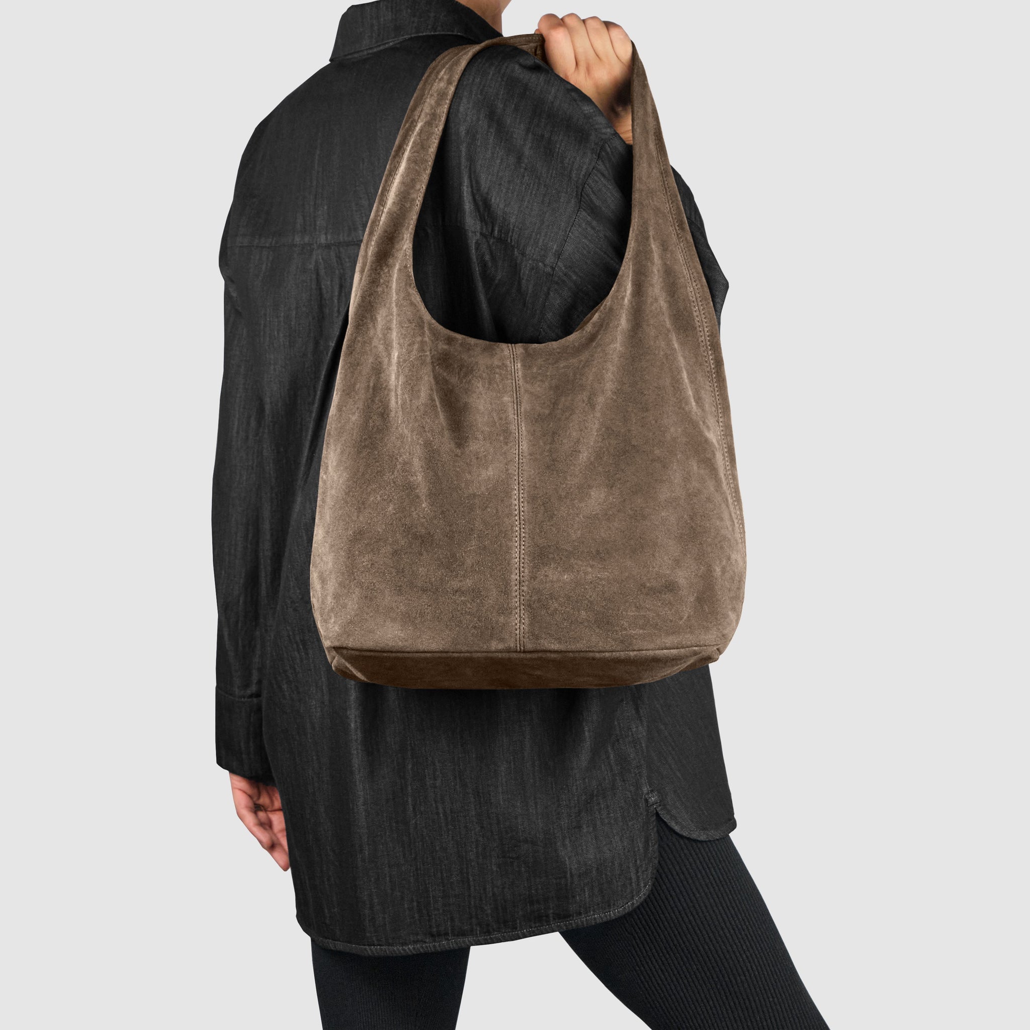 Italian Genuine Suede Hobo Bag 011943 - TAKEASY - Flyclothing LLC