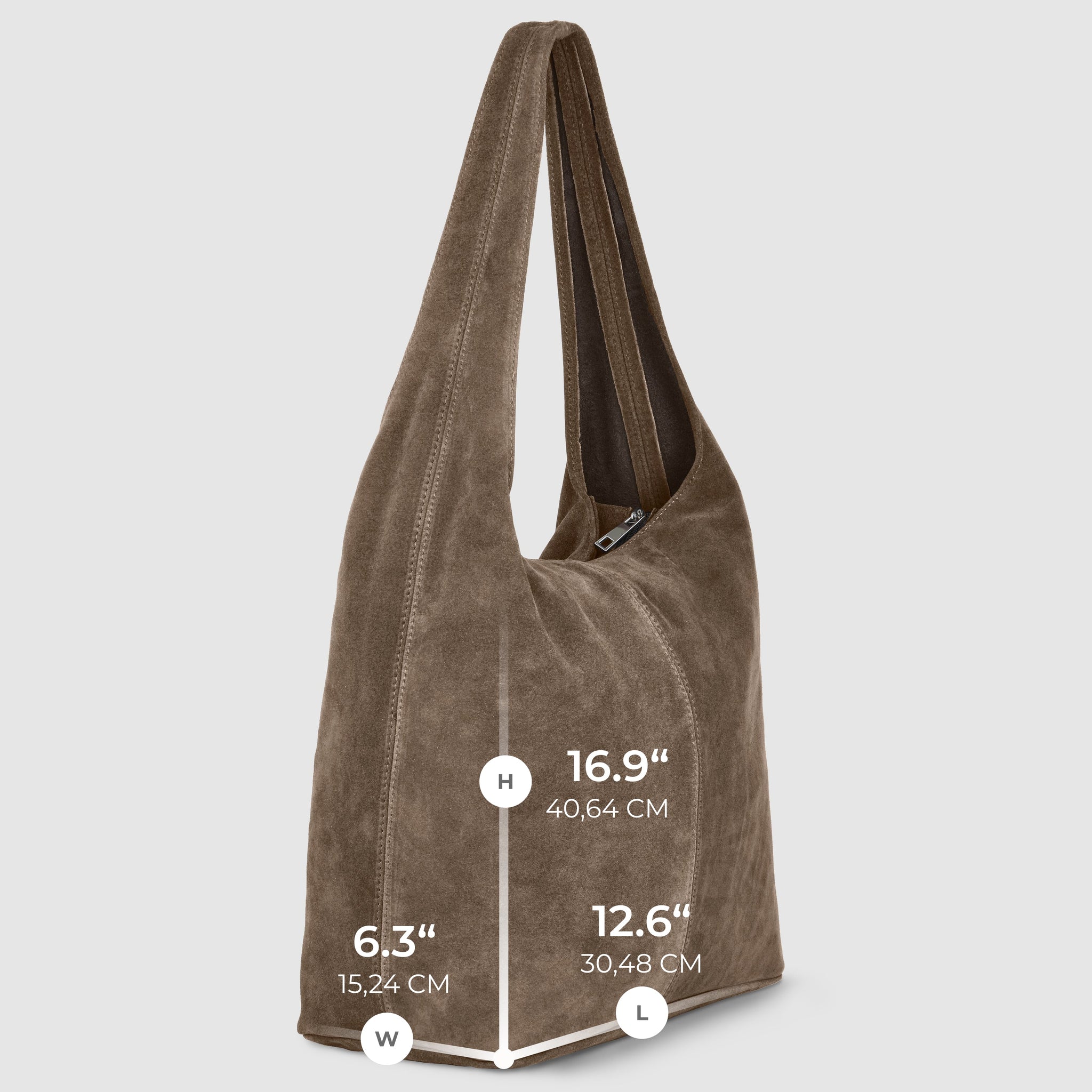 Italian Genuine Suede Hobo Bag 011943 - TAKEASY - Flyclothing LLC