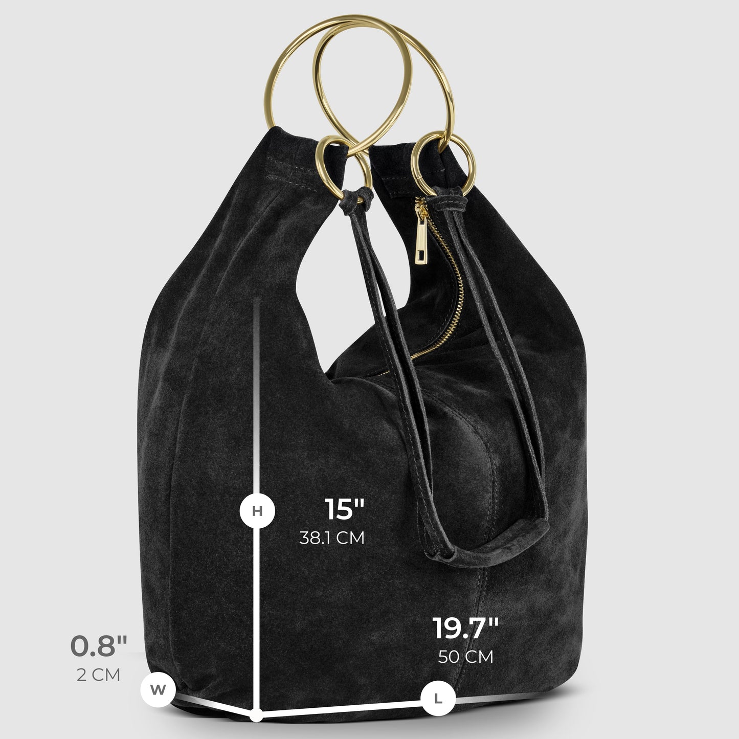 Italian Genuine Suede Hobo Bag 272510 - TAKEASY - Flyclothing LLC